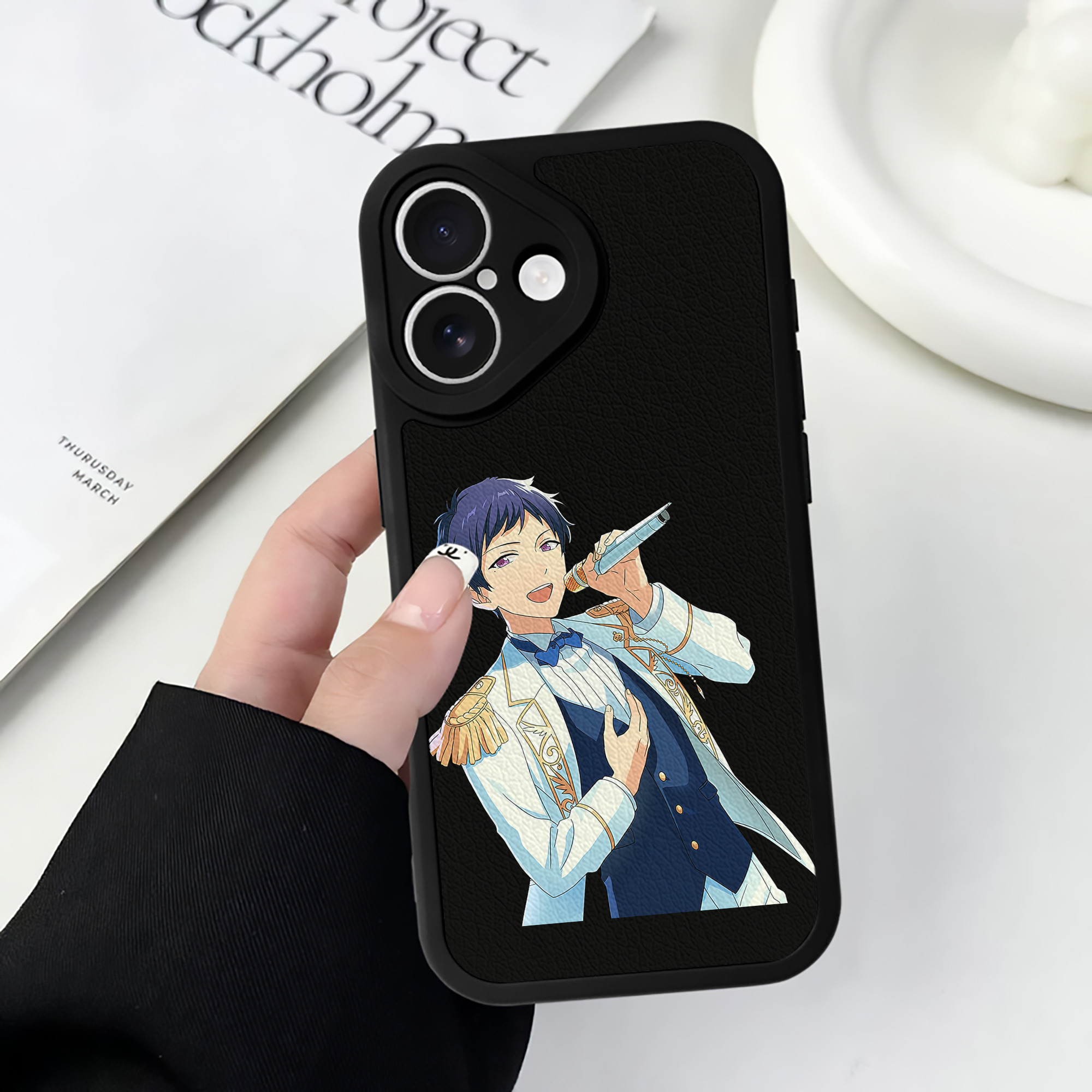 （画像用） あんさんぶるスターズ! Ensemble Stars 【iPhone 16シリーズ対応】シリコンスマホケース（レザー調） 材質：シリコン